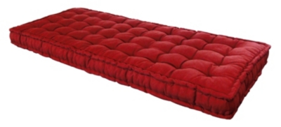 Matelas futon à passepoil rouge, 15 cm 90 x 190 pour 99€