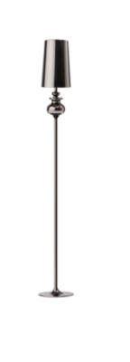 Lampadaire Lyra ESPRIT, chromé noir   