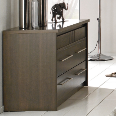Commode 3 tiroirs Mareva grise 