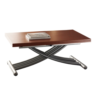 Table basse multiposition Maria teint&eacute;e merisier