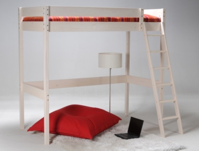 Lit mezzanine blanchi en 90 x 200 cm   