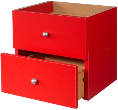 Lot de 2 tiroirs Multicases rouge   