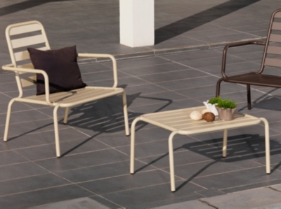 Table basse aluminium OCEO Menu, coloris au choix