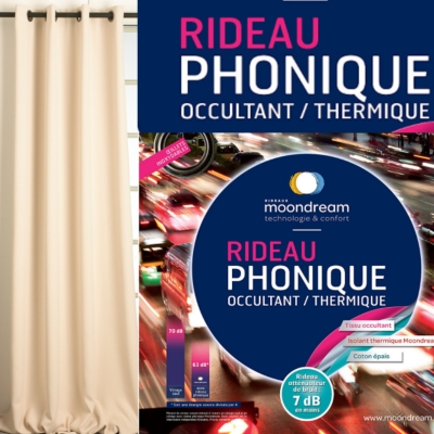 Rideau phonique occultant thermique MOONDREAM