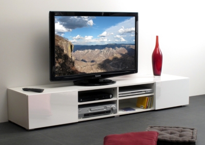 Meuble TV Orcade 2 tiroirs 4 niches 