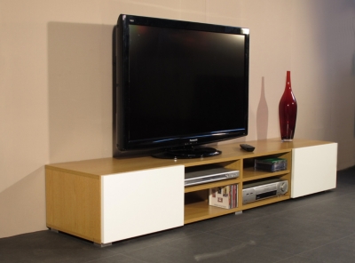 Meuble TV Orcade 2 tiroirs 4 nic...