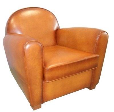 Fauteuil Oxford cuir basane pleine fleur   
