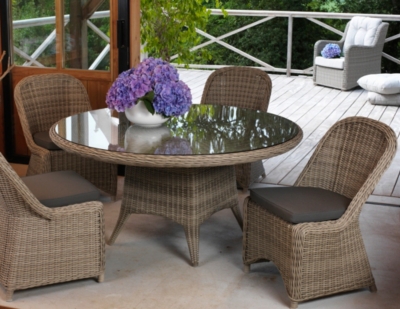 Table ronde OCEO Ohio Ø 150 cm, résine tres...