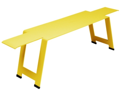 Banc FERMOB Origami largeur 154 cm, tôle aci...