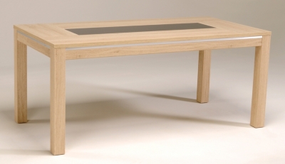 Soldes (2) - Table rectangulaire fixe Palerme ch&ecirc;ne