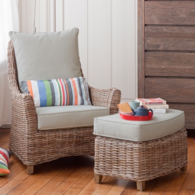 Fauteuil avec pouf Palm 