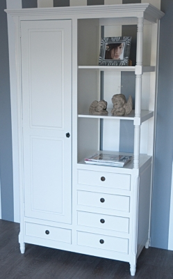 Armoire 1 porte 5 tiroirs Paris   