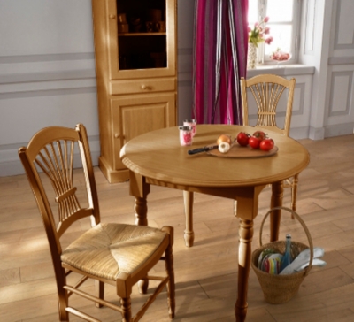 Table ronde PM Hastings, 1 allonge
