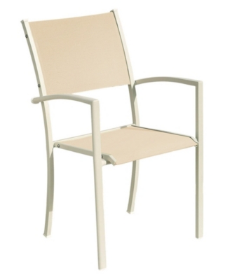 Lot de 2 fauteuils Piazza VLAEMYNCKmtal perle/Batyline pour 540