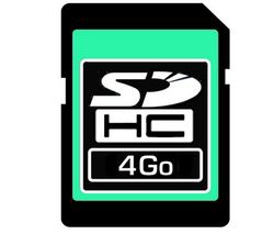 Carte mémoire SDHC 4 Go   