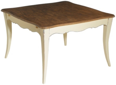 Table carr&eacute;e Romance avec 2 allonges