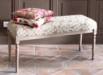 Banc de lit Romance garni tissu ...