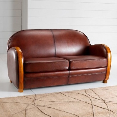 Canap&eacute; convertible Sirius Retro, cuir pl eine fleur grain taureau ou cuir mouton