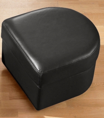Pouf Sirius, cuir vachette pleine fleur   