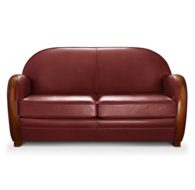 Canap&eacute; fixe Sirius Retro, cuir pleine fleur grain taureau ou cuir mouton