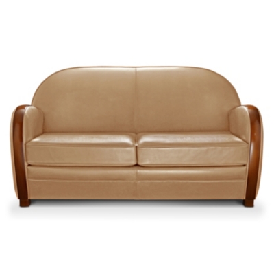 Canap&eacute; fixe Sirius Retro, cuir pleine fleur grain taureau ou cuir mouton