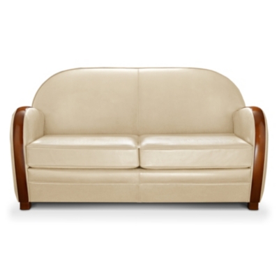 Canap&eacute; fixe Sirius Retro, cuir pleine fleur grain taureau ou cuir mouton