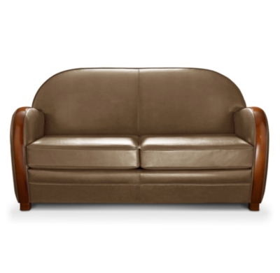 Canap&eacute; fixe Sirius Retro, cuir pleine fleur grain taureau ou cuir mouton