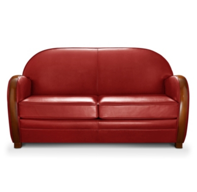 Canap&eacute; convertible Sirius Retro, cuir pl eine fleur grain taureau ou cuir mouton