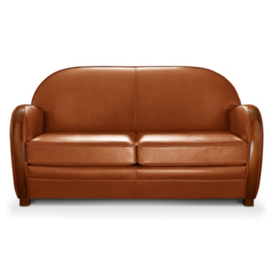 Canap&eacute; fixe Sirius Retro, cuir pleine fleur grain taureau ou cuir mouton