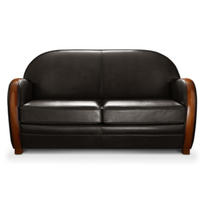 Canap&eacute; fixe Sirius Retro, cuir pleine fleur grain taureau ou cuir mouton