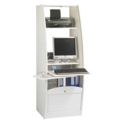 Meuble multimédia Solo 60 cm coloris blanc 