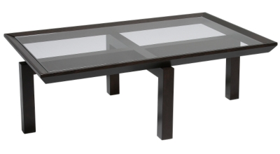 Soldes (2) - Table basse Soya rectangulaire teint&eacute; weng&eacute;