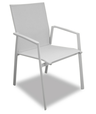 Lot de 2 fauteuils empilables Sparta aluminium/textilne pour 179