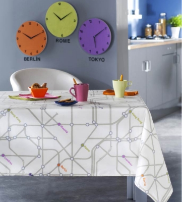 Nappe impermable Subway NYDEL, Acryfilm, ovale pour 69