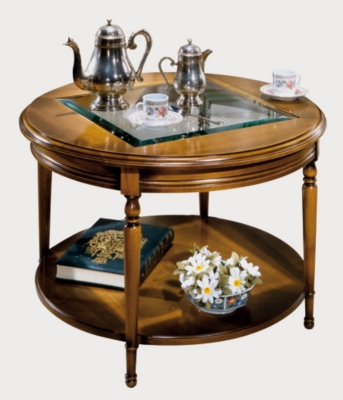 Table basse ronde plateau bois/v...