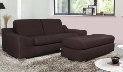 Ensemble canapé fixe et pouf Vesper 