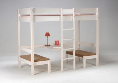 Lit mezzanine Wally blanchi 90 x 200 cm   
