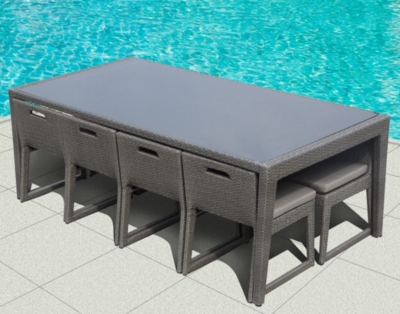 Ensemble repas Catane, table  rectangulaire 2...