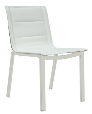 Lot de 4 chaises Boston alu/textilne blanc pour 475
