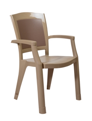 Lot de 4 fauteuils empilables Deco résine, c...
