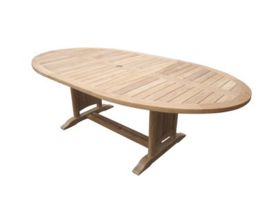 Table ovale teck Diamant  180/240x120 cm 