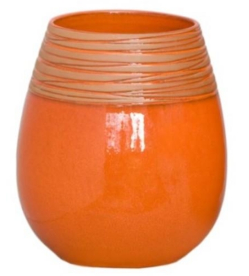 Vase faïence ECORCE D'ORANGE, 2 coloris   