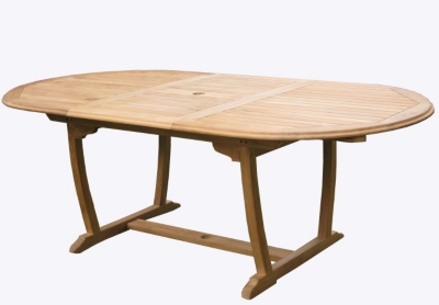 Table ovalisée Génoa  160/220x110 cm, teck ...