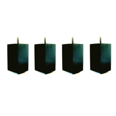 Jeu de 4 pieds de lit carrés, 10 cm   