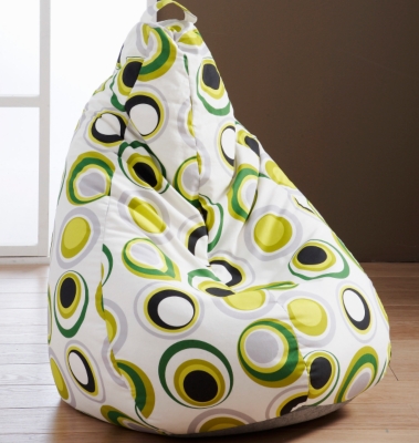 Le fauteuil poire Confetti disco vert   