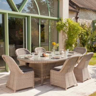 Table ovale OCEO Ohio 240 x 130 cm, résine t...