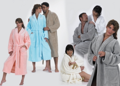 Peignoir mixte adulte microfibre, 6 coloris