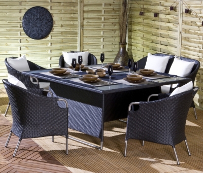 Table carrée Vérone 150x150cm  alu/ résine...