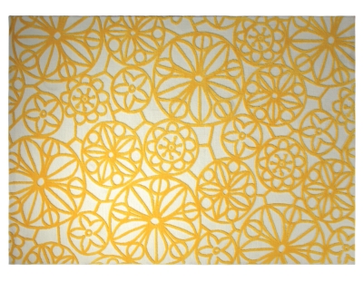 Tapis Society Circle ESPRIT HOME, jaune 