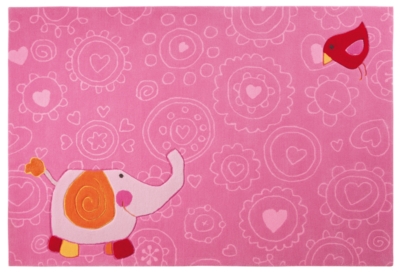 Tapis Happy Zoo Elephant SIGIKID, rose 